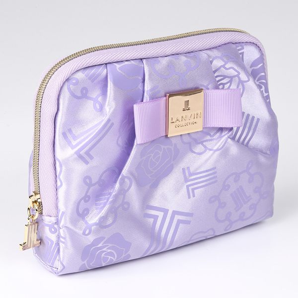 Rakuten - ランバン LANVIN ポーチ ブランド 小物入れ かわいい 化粧ポーチ メイクポーチ 旅行 トラベル おしゃれ 収納 プレゼント ギフト 持ち歩き 女性 レディース パープル系 紫 コンパクト 大人 仕切り 整理 大人 推し活 軽量 エレガント 人気 無料ラッピング指定可