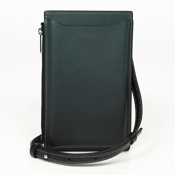 ポールスミス ショルダーバッグ サコッシュバッグ スマホショルダーバッグ 財布 バッグ Paul Smith メンズ レディース グリーン ハイブランド 丈夫 レザー 本革 ギフト プレゼント クリスマス 誕生日 入学 入社 新生活 街歩き おしゃれ 男女兼用 無料ラッピング可