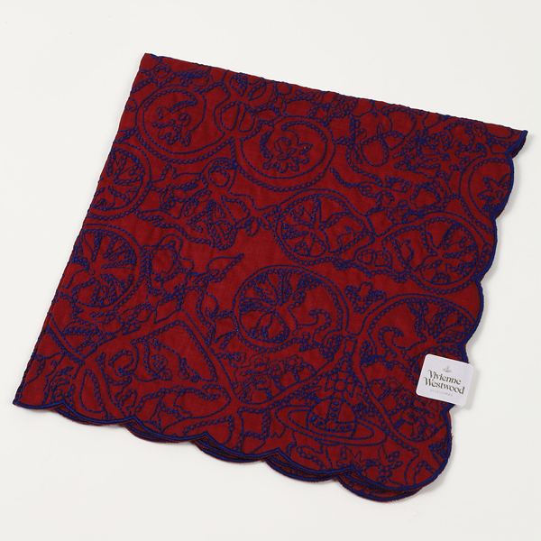 ヴィヴィアンウエストウッド　Vivienne Westwood　刺繍ハンカチ無料ラッピング指定可　明日楽対応商品　v5894　【　ギフト　プレゼント　ブランド　定番　】