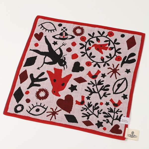 ヴィヴィアンウエストウッド　Vivienne Westwood　大判ガーゼハンカチ無料ラッピング指定可　明日楽対応商品　v5908　【ギフト　プレゼント　ブランド　定番　】