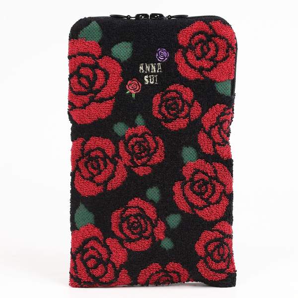 アナスイ　ANNA SUI　ペットボトルケース　AS6451　無料ラッピング指定可　明日楽対応商品　【　ギフト　プレゼント　ブランド　蝶　薔薇　タオルハンカチ　ファスナー付きタオル　レディース　】