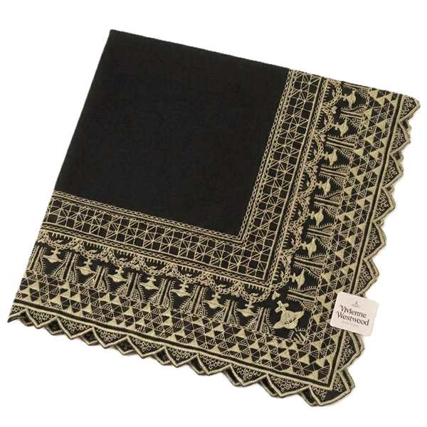 Cotton - ヴィヴィアンウエストウッド　Vivienne Westwood　刺繍ハンカチ無料ラッピング指定可　明日楽対応商品　v05211　【　ギフト　プレゼント　ブランド　定番　】