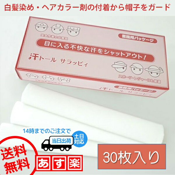 【30枚入り】汗取りパッド アセトール サラッピィ 汗 帽子 汗じみ ファンデーション付着防止 シャツ 汗止め サンバイザー キャップ ヘルメット キャップライナー 汗取り ハットライナー テープ 襟