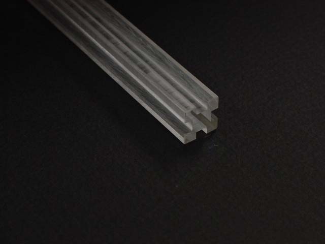 アクリル インテリア 補材 透明 溝3mm 溝4つ 10×10×500mm 組立 工作 補強 接着 DIY アクリサンデー