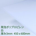 PPクラフトシート 発泡タイプ 白(HP1) 厚み3mm 450mm×600mm ポリプロピレン 軽量 印刷可能 仕切り板 DIY アクリサンデー