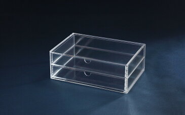 アクリル フラットケース2段 大サイズ (ジュエリーボックス、小物入れ) ACP-AFC02