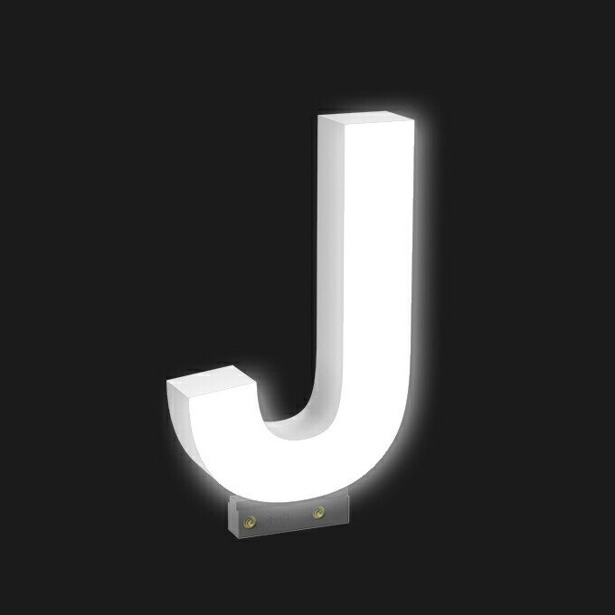 LEDチャンネル文字 サイン スライドタイプ [J] 150mm abcMIX 電源別売 照明 看板 アクリサンデー