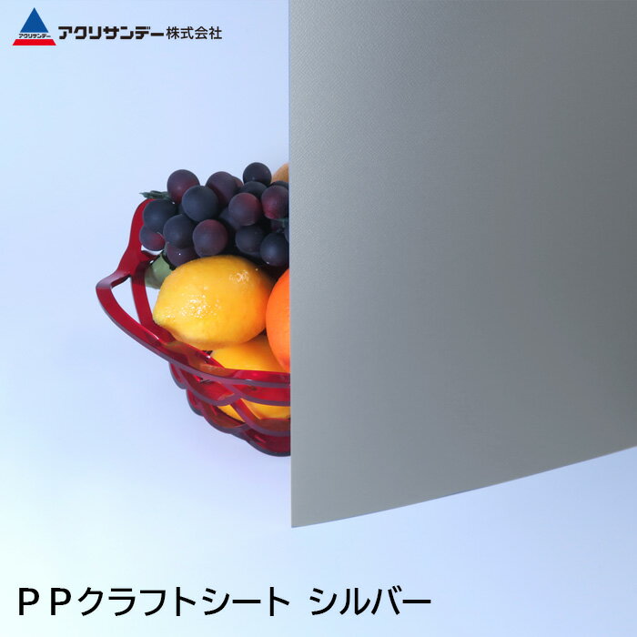 PPクラフトシート シルバー(PS-9) 厚み0.75mm ポリプロピレン 作業台 PPシート 中敷 DIY アクリサンデー 1