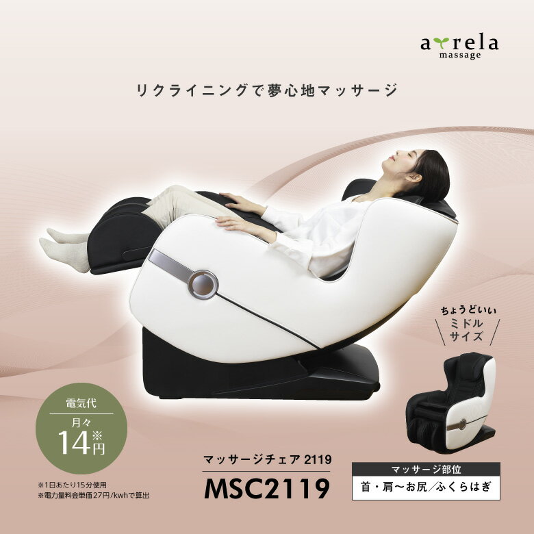 アルインコ MSC2119 マッサージチェア2119 多彩なマッサージ機能 スライドリクライ...