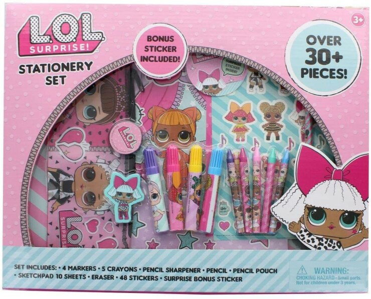 L.O.L. Surprise L.O.L.サプライズ 文具セット ステーショナリーセット LOL 文房具 30＋ LOL サプライズ stationary set LOLグッズ 文具 lolサプライズ プレゼントサプライズ おもちゃ 女の子 プレゼント art LOL ぬりえ アート お絵かき ステーショナリー グッズ USA正規品