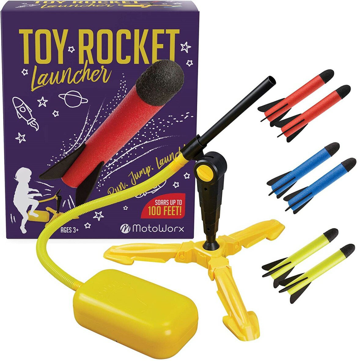 おもちゃロケット ロケットランチャー キッズ用ロケット 子ども用ロケット アウトドア おもちゃ ギフトおもちゃ 屋内 屋外おもちゃ プレゼント ロケットスタンドセット付 ロケット8本入り Rocket Launcher / 知育玩具 おもちゃのロケット