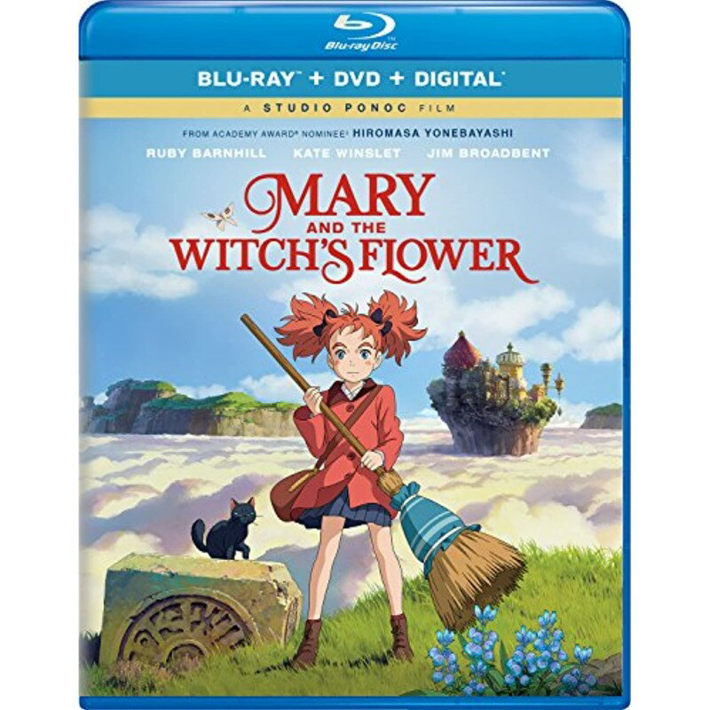 メアリと魔女の花 即納 劇場版 北米版 ブルーレイ・DVD2枚組 Mary and The Witch's Flower スタジオジブリ　米林監督 アリエッティの 米林宏昌 アニメ 日本語 英語 フランス語 ジブリ blu-ray DVD comboパック コンボパック【USA正規品】送料無料