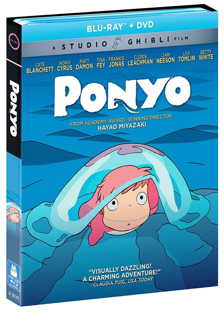 崖の上のポニョ 即納 ブルーレイ ponyo 北米版 Two-Disc Blu-ray DVD Combo 2枚組　スタジオジブリ　ブルーレイ・DVD 2枚組ボックス　ジブリ　ポニョ 宮崎駿 監督 作品 日本語 英語 他言語 送料無料