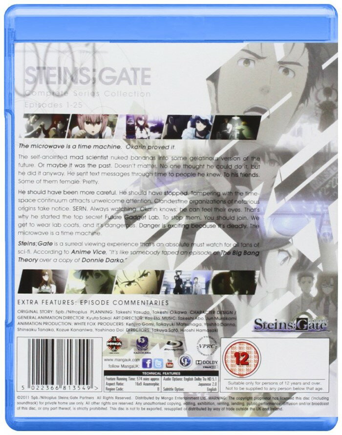 シュタインズ・ゲート コンプリート シリーズ ブルーレイ 全話 Steins Gate : The ...