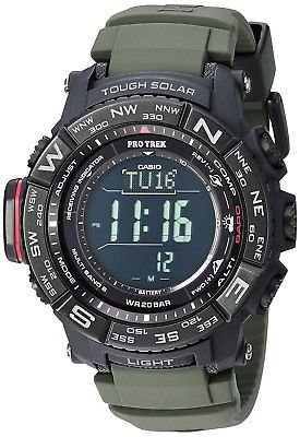 即納 カシオ プロトレック CASIO PRO TREK MULTI FIELD LINE PRW-3510Y-8 日本語説明書付 腕時計 メンズ アウトドア デジタル ソーラー電波時計 防水 ブラック 黒 グリーン 緑 マルチ フィールドライン PRW-3510Y トリプルセンサー protrek Ver.3 逆輸入品　海外モデル