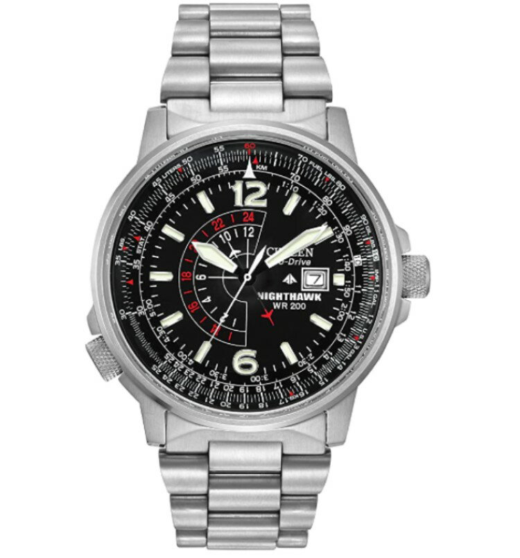 ¨ǼCITIZEN  ɥ饤 BJ7000-52E ץޥ ʥȥۡ СĴ ѥå å ӻ  ͢ ʥ 顼ȯ ǥ ܸ Ciziten Eco-Drive Promaster Nighthawk Pilot-watch silver-tone