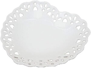 12cm ハート 透かし皿 ハート透皿 白 白磁器 お皿 白いお皿 ACSWEBSHOPオリジナル