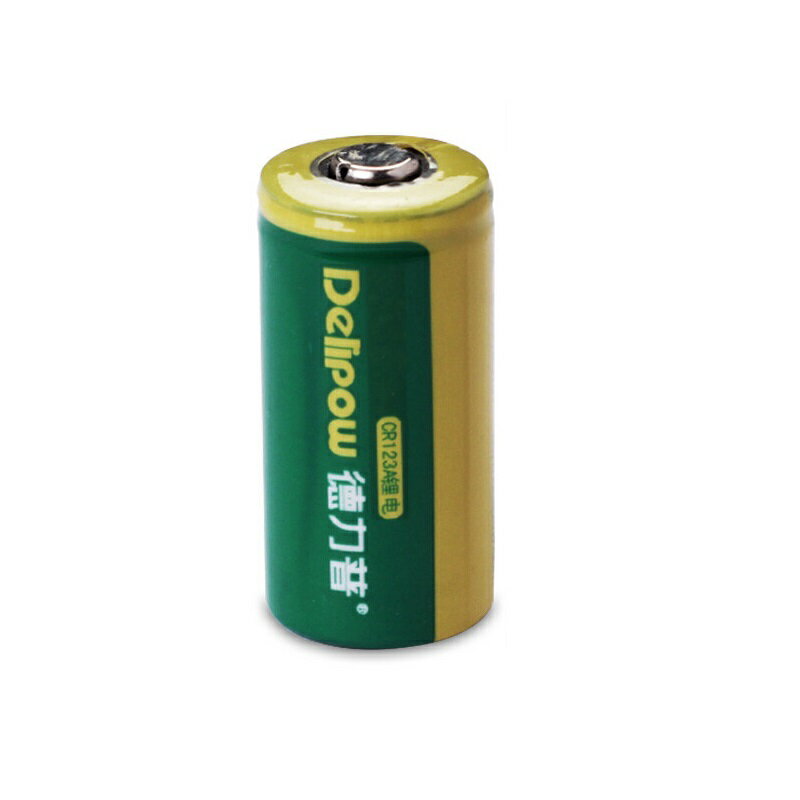 「WASHODO」DELIPOW CR123A リチウム 充電式電池 1本 3.6V 1000mah 16340 充電式電池 高品質ブランド品（3.7V電池と兼用）「800-0129」