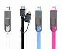 「WASHODO」2in1 lightningとmicro USB充電ケーブル ios 9 対応可能 充電 データ転送 ケーブル 4色 572-0001