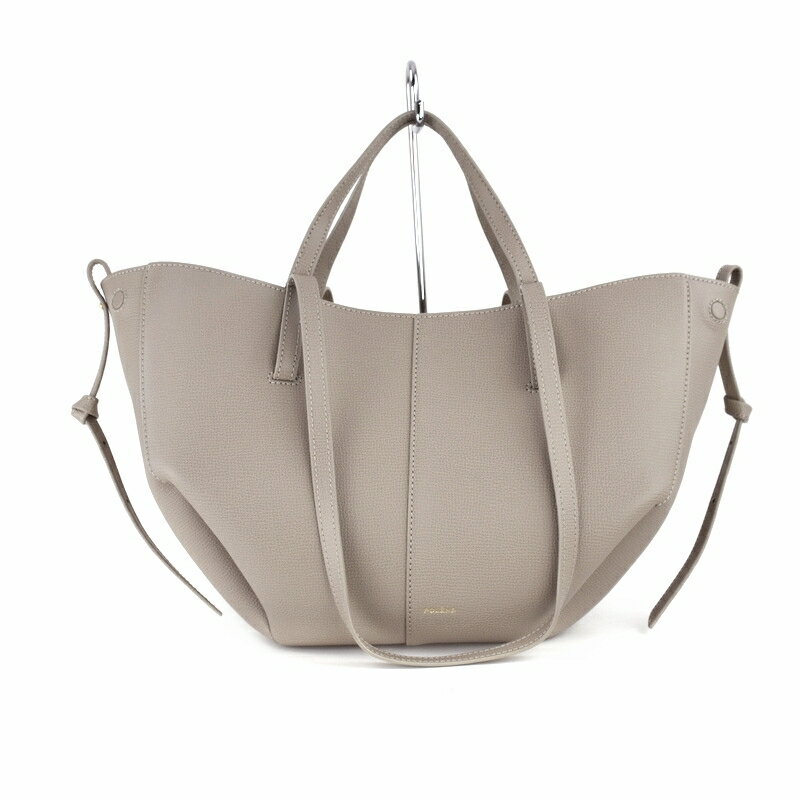 ポレーヌ 2WAYバッグ シム ミニ CYME MINI トープ グレー カーフレザー ショルダーバッグ ハンドバッグ カバン レディース アクトワン【中古】のサムネイル