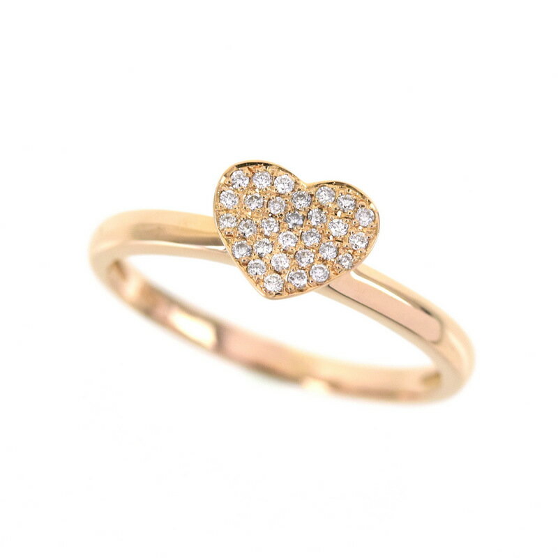 Rakuten - 指輪 レディース ハートモチーフ 17号 18金 18k ピンクゴールド ダイヤモンド デザインリング ファッションリング アクトワン【中古】