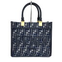 フェンディ バッグ レディース サンシャイン スモール ブルーFFデニム×レザー 8BH394 ASU0 2WAY ショルダー ハンドバッグ アクトワン【中古】