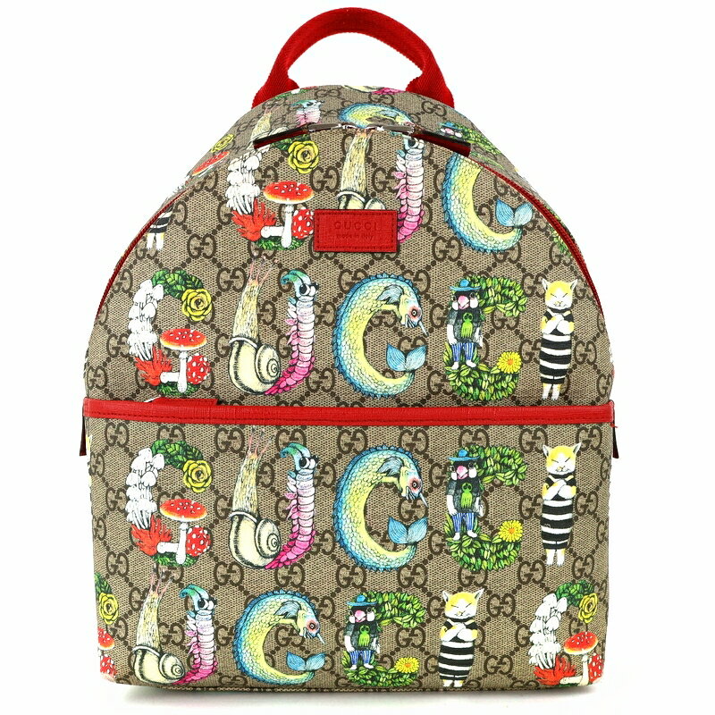 グッチ GGスプリームチルドレンズ リュック ヒグチユウココラボ ベージュ レッド マルチカラー 動物 キッズバッグ アクトワン【中古】のサムネイル