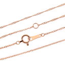 ネックレス チェーン 18k スクリューチェーン 45cm 0.8g K18PG ピンクゴールド チェーンネックレス デザインチェーン ジュエリー アクトワン【中古】