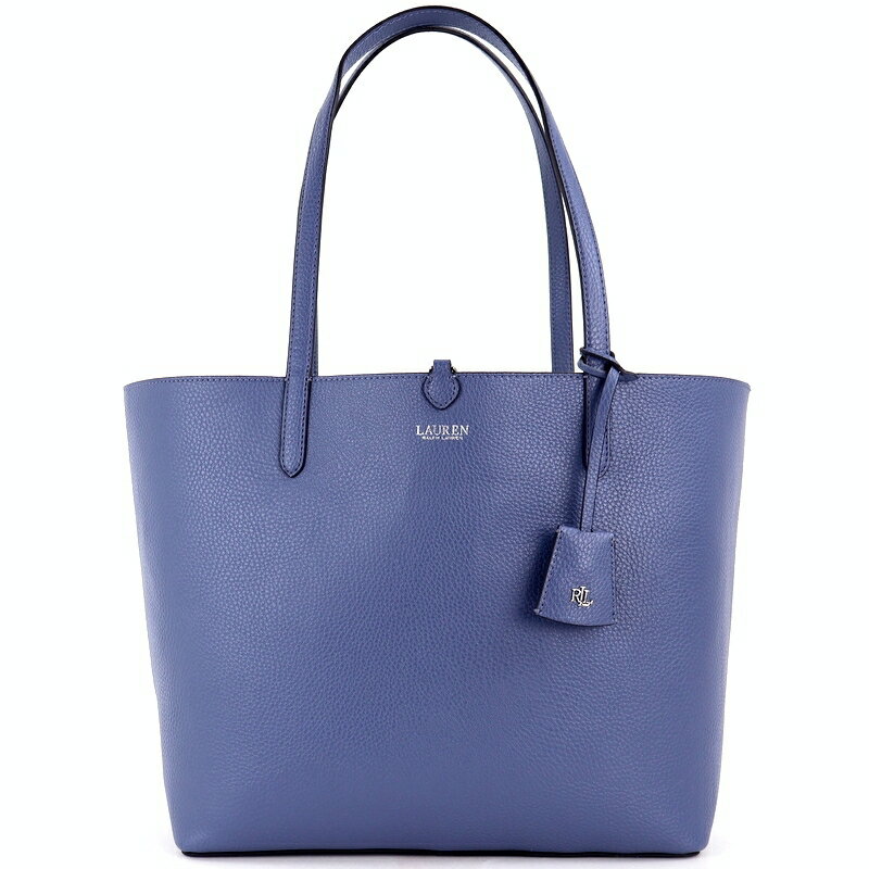 ローレンラルフローレン ラージリバーシブルトート ブルー A4サイズ収納 無地×ボタニカル フェイクレザー ポーチ付 WALRBAG0G620354400 アクトワン【中古】