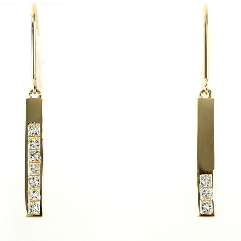 Rakuten - ピアス 18金 レディース K18YG イエローゴールド ダイヤ 0.21ct 0.09ct 1.6g イヤーアクセサリー ジュエリー アクトワン【中古】