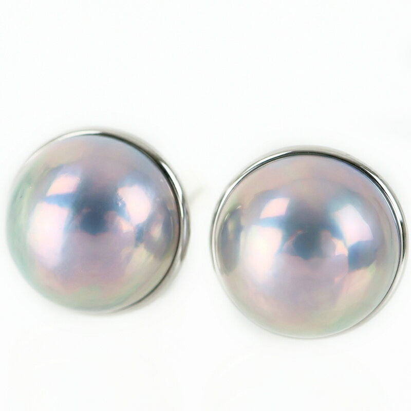 イヤリング レディース Pt900×850 マベパール 13.8mm 14.0mm 5.6g マベパールイヤリング イヤーアクセサリー ジュエリー アクトワン【中古】