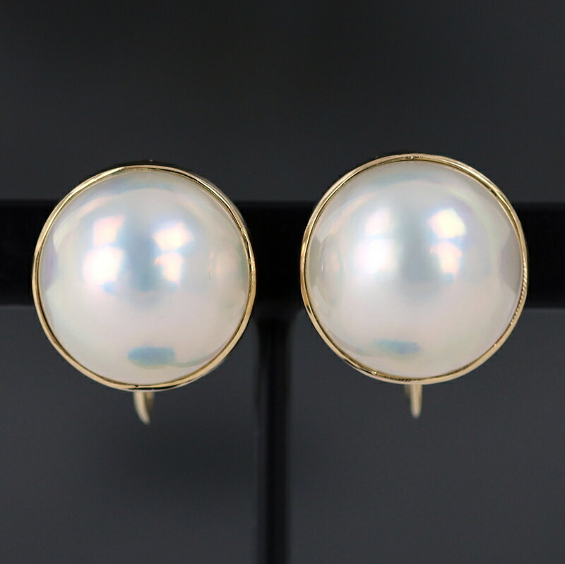 イヤリング マベパール レディース 18k 18金 イエローゴールド 一粒 約12mm イヤーアクセサリー ジュエリー フォーマル アクトワン【中古】