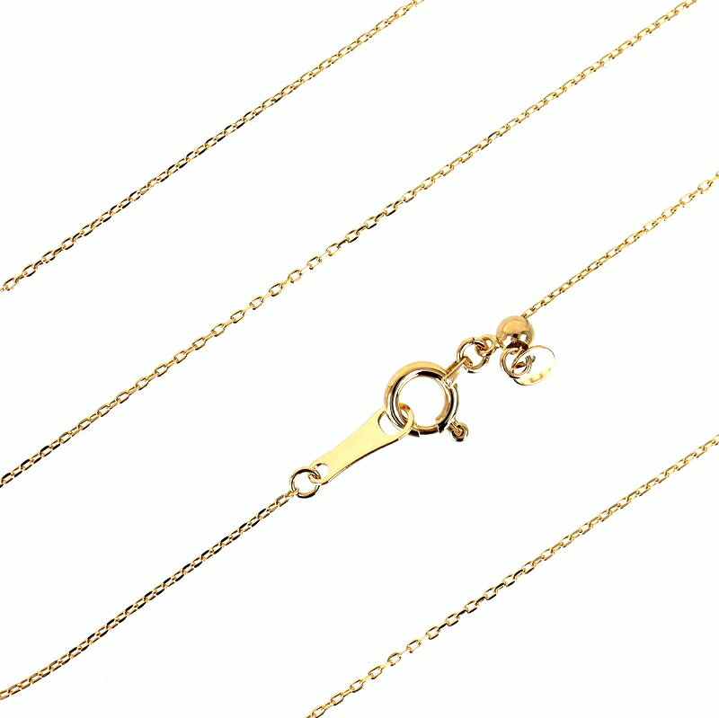 ネックレス チェーン 50cm スライド式 K18YG 18金 アズキチェーン 1.0g ジュエリー アクトワン【中古】...