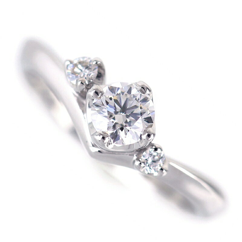乐天商城 - ヴァンドーム青山 リング 中古 ダイヤモンド 0.267ct V字リング Pt950 9号 ジュエリー アクトワン【中古】