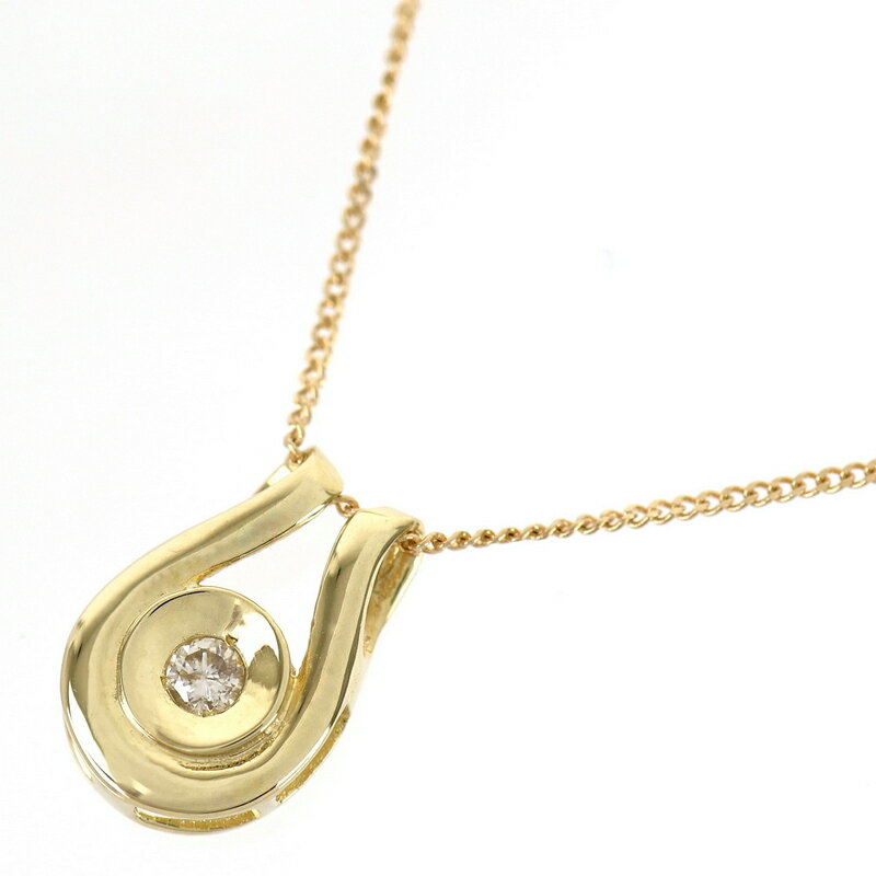 Rakuten - ネックレス レディース 18金 馬蹄モチーフ ダイヤ 0.05ct ダイヤネックレス 40cm 2.0g ホースシュー デザインネックレス ジュエリー アクトワン【中古】