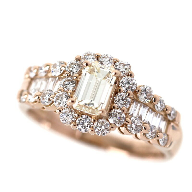 Rakuten - 指輪 18金 レディース 12号 ピンクゴールド ダイヤ 0.541ct 0.62ct ダイヤリング デザインリング ファッションリング 4.6g K18PG ジュエリー アクトワン【中古】
