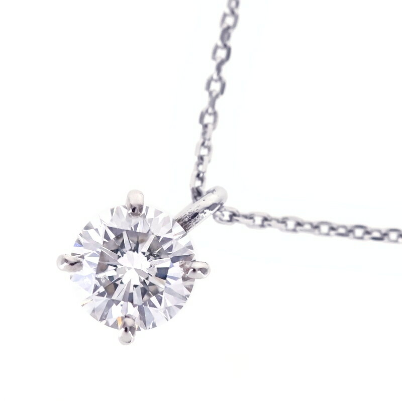 乐天商城 - 一粒ダイヤネックレス ダイヤモンド 0.532ct ソーティング付 Pt850×900 45cm スライド式 ジュエリー レディース アクトワンオリジナル【新品】