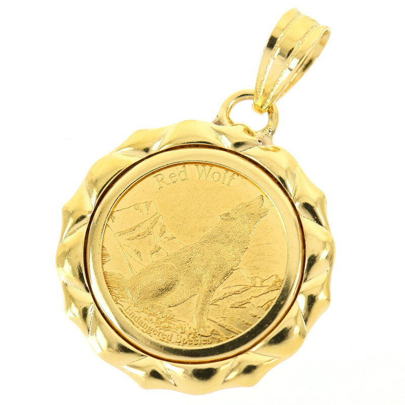 Rakuten - ペンダントトップ K24×K18YG ウルフ＆コンドル 金貨 コイン 1/25oz 2.8g アクセサリー ジュエリー アクトワン【中古】