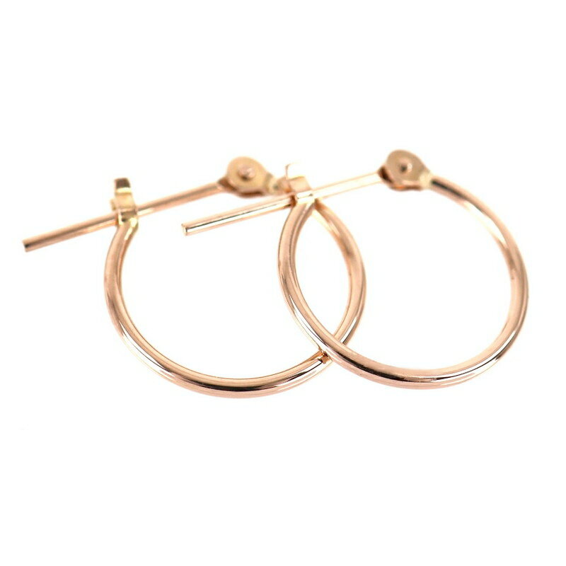 乐天商城 - ピアス レディース フープデザイン 18k 18金 ピンクゴールド 両耳用 小さめ 小ぶり ジュエリー アクセサリー アクトワン【中古】