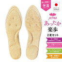 【今だけつま先タイプをプレゼント】 インソール 冷え性 2足セット 足 暖かい つま先タイププレゼント 165 あったか楽歩 女性用 日本製 あたたか足元 冬 ...