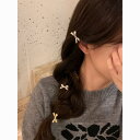 8点セット リボン Y2K Y3K ヘアピン ボリューム レディース シンプル 大人 かわいい ヘアゴム 2024 春夏 バイカラー サテンフリル ヘアアクセサ...