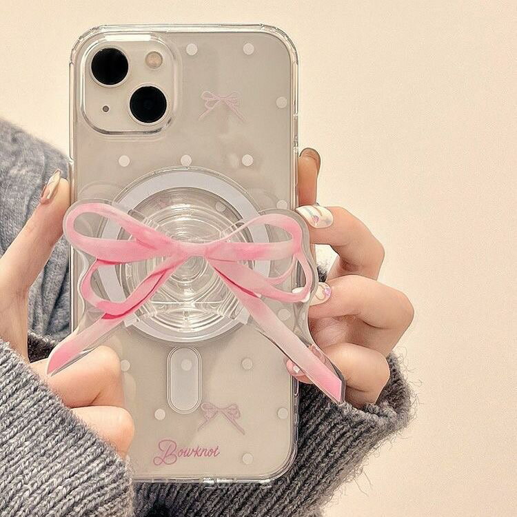 スマホケース iPhone13カバー ケース おしゃれ 携帯 iPhone14 15 アイフォンケース リボン スマホスタンド キラキラ かわいい ピンク magsafe対応 韓国っぽ 韓国トレンド