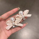 2点 ワンペア パール ヘアクリップ リボン ヘアゴム 大人っぽい シンプル かわいい リボン ブラック シンプル シュシュ 大きめ 髪飾り シンプル おしゃれ 大人 成人式 卒業式 ヘアアクセサリー ヘアクリップ 髪留め ローズ バラ