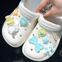 8点セット サンダルデコレーションピン ジャムチャームズ ジビッツ 小花 お花 ビッグ デイジー フラワー パンプス オリジナル おもろい かわいい SNS話題 オシャレ おしゃれ Y2K 韓国っぽ アイスクリーム シンプル パール ハート リボン ベビーブルー