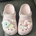 6点セット サンダル デコレーションピン チャームズ 秋冬 ジビッツ ハンバーガー オシャレ おしゃれ Y2K ポテト ootd ぬいぐるみ もふもふ ピンク 犬 ぬいぐるみ 秋 冬(4)