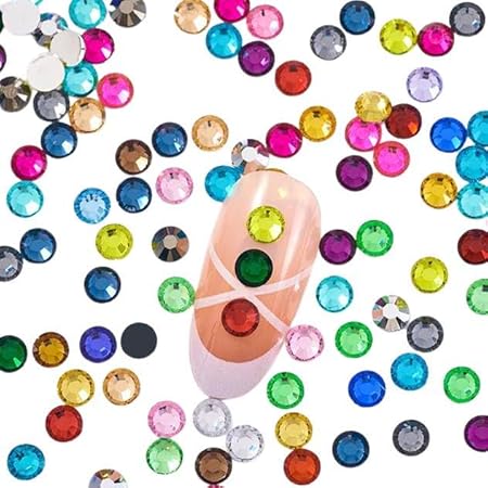 大容量 ラインストーン DIY ネイル装飾 服飾用 カラフル DIY装飾 輝く キラキラ 可愛い ビーズ 3mm