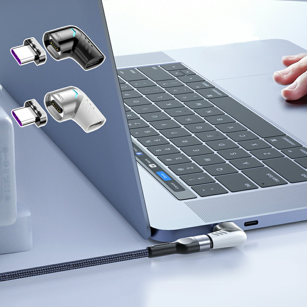 マグネット USB-C アダプタ L字型 Type C 磁気 変換 アダプター 急速充電