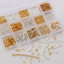 アクセサリーパーツセット 1260pcs ハンドメイド 金具 セット DIY用 大容量 手作り 収納ケース付き