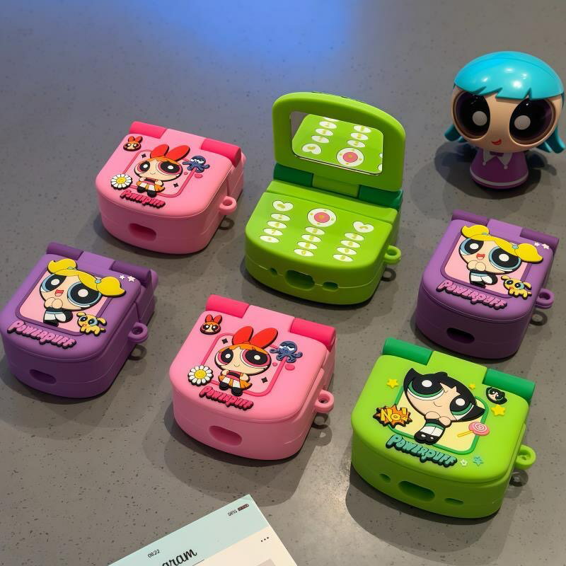 パワーパフガールズ イヤホンケース airpods pro パワパフ キーホルダー グッズ キャラクター ブロッサム バブルス バターカップ かわいい おしゃれ...
