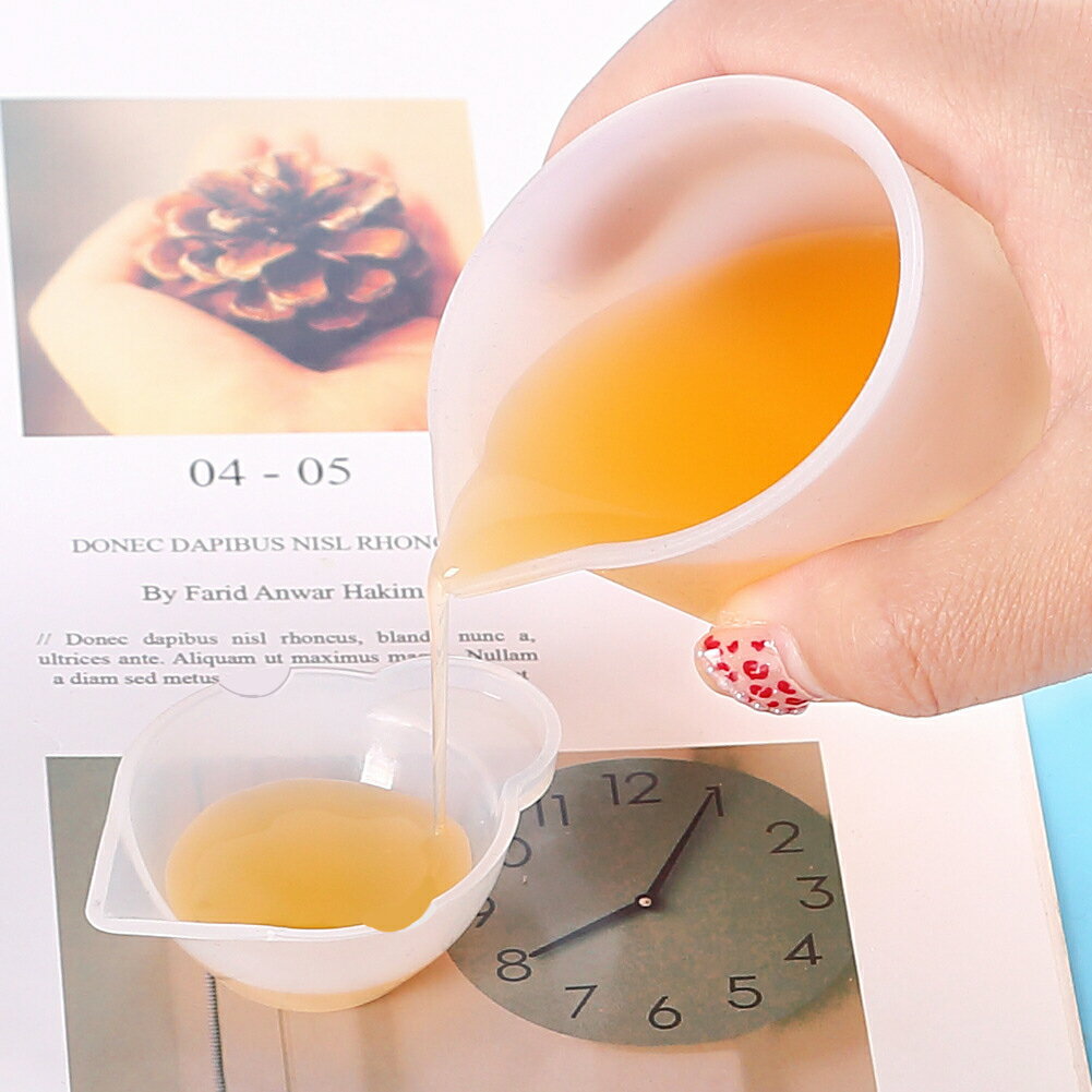 レジン道具 調色パレット 2個セット シリコン製 半透明 絵皿 DIY 手芸